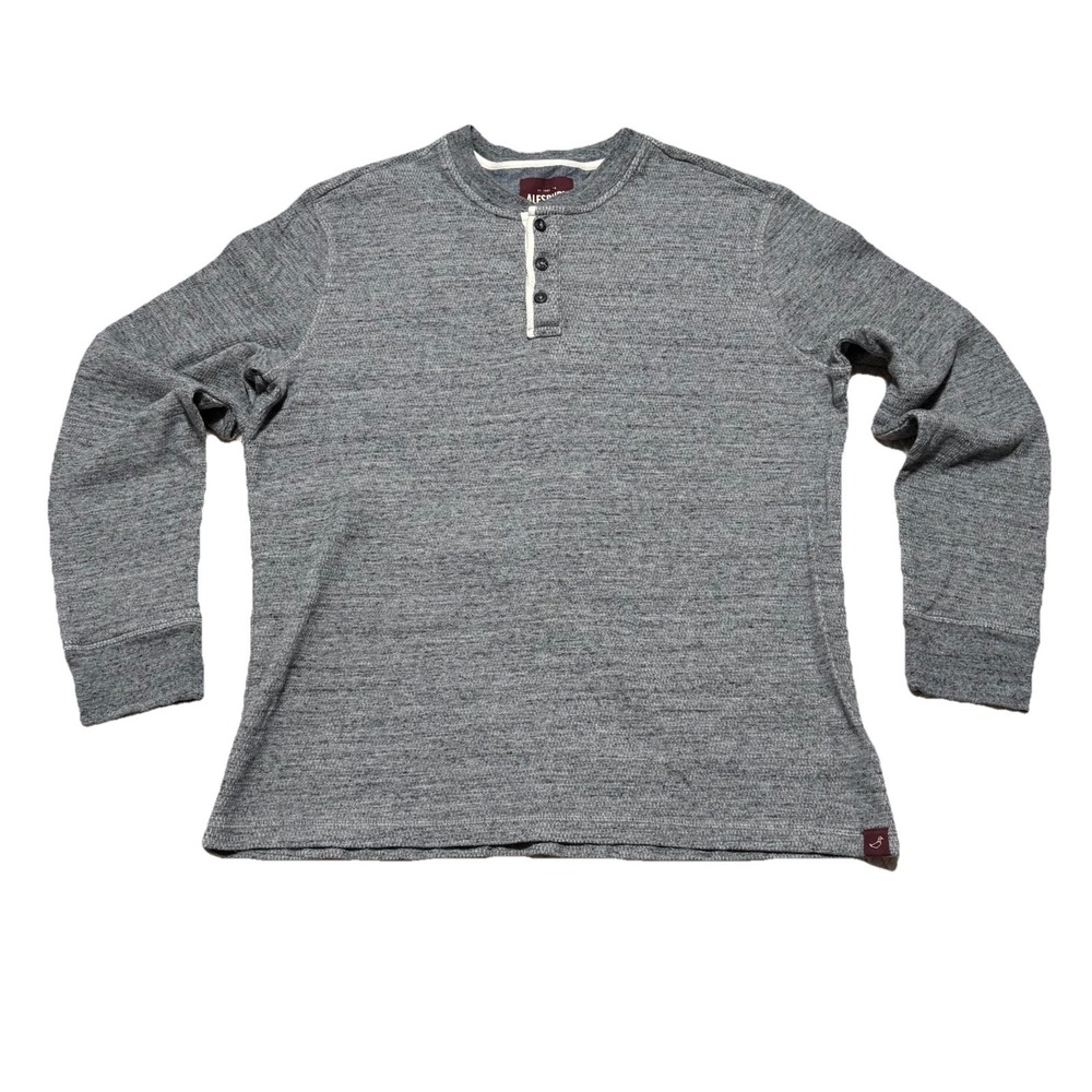 Alesbury Men's Long Sleeve Henley Shirt Waffle Thermal Knit Size XL 23 x 28